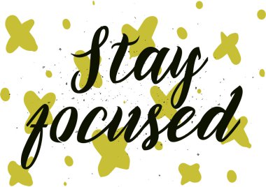 Odaklı yazıt kal. Hat sanatı ile tebrik kartı. Elle çizilmiş tasarım. Siyah ve beyaz.