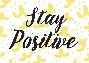 Pozitif yazıt kal. Hat sanatı ile tebrik kartı. Elle çizilmiş tasarım. Siyah ve beyaz.