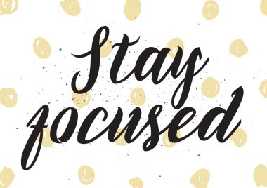 Odaklı yazıt kal. Hat sanatı ile tebrik kartı. Elle çizilmiş tasarım. Siyah ve beyaz.