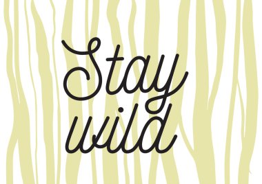 Vahşi yazıt kal. Hat sanatı ile tebrik kartı. Elle çizilmiş tasarım. Siyah ve beyaz.