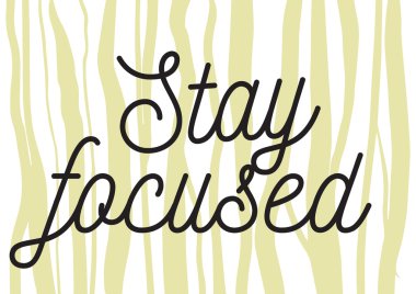 Odaklı yazıt kal. Hat sanatı ile tebrik kartı. Elle çizilmiş tasarım. Siyah ve beyaz.