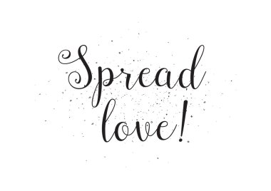 Aşk yazıt yayıldı. Hat sanatı ile tebrik kartı. Elle çizilmiş tasarım. Siyah ve beyaz.