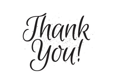 Teşekkür ederim yazıt. Hat sanatı ile tebrik kartı. Elle çizilmiş tasarım. Siyah ve beyaz.