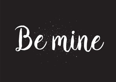 Mayın yazıt olmak. Hat sanatı ile tebrik kartı. Elle çizilmiş tasarım. Siyah ve beyaz.