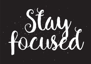 Odaklı yazıt kal. Hat sanatı ile tebrik kartı. Elle çizilmiş tasarım. Siyah ve beyaz.