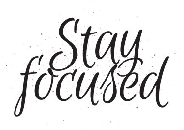 Odaklı yazıt kal. Hat sanatı ile tebrik kartı. Elle çizilmiş tasarım. Siyah ve beyaz.