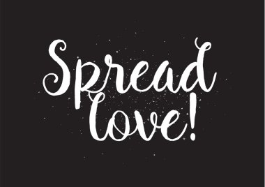 Aşk yazıt yayıldı. Hat sanatı ile tebrik kartı. Elle çizilmiş tasarım. Siyah ve beyaz.