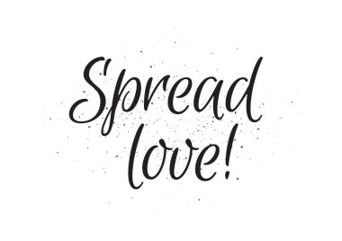 Aşk yazıt yayıldı. Hat sanatı ile tebrik kartı. Elle çizilmiş tasarım. Siyah ve beyaz.