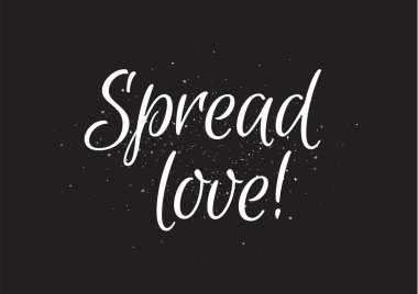 Aşk yazıt yayıldı. Hat sanatı ile tebrik kartı. Elle çizilmiş tasarım. Siyah ve beyaz.