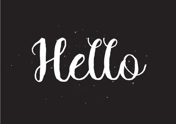 Hello inscription. Greeting card with calligraphy. Hand drawn design ...
