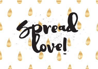 Aşk yazıt yayıldı. Hat sanatı ile tebrik kartı. Elle çizilmiş tasarım. Siyah ve beyaz.