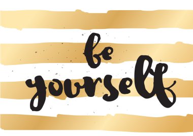 Kendiniz yazıt olun. Hat sanatı ile tebrik kartı. Elle çizilmiş tasarım. Siyah ve beyaz.