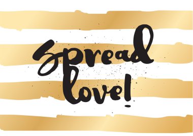 Aşk yazıt yayıldı. Hat sanatı ile tebrik kartı. Elle çizilmiş tasarım. Siyah ve beyaz.