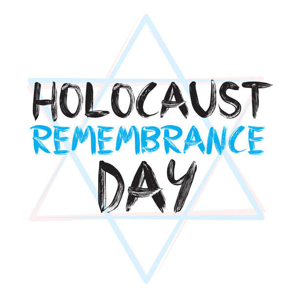 Holocaust remembrance day. Vector card. Jewish culture.
