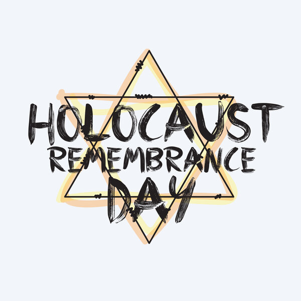 Holocaust remembrance day. Vector card. Jewish culture.