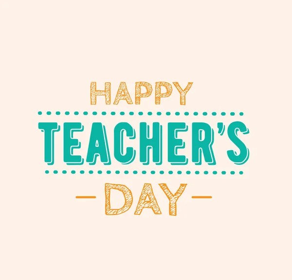 Happy teachers day vector typography. — Stock Vector