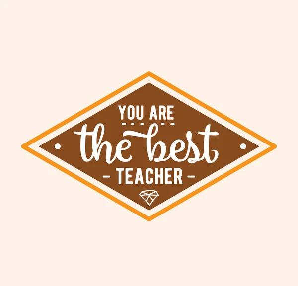 Happy teachers day vector typography. — Stock Vector