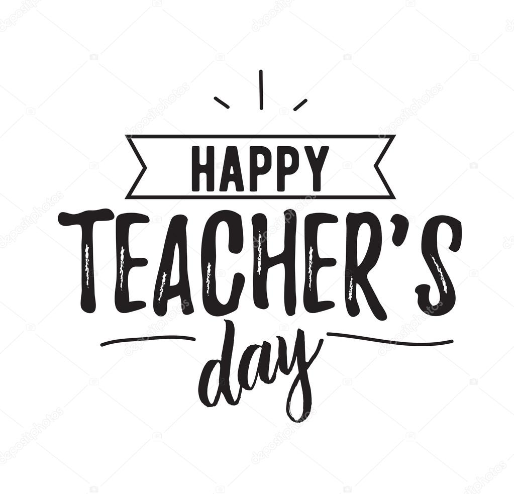 Happy teachers day vector typography. Stock Vector by ©pa3 107723942