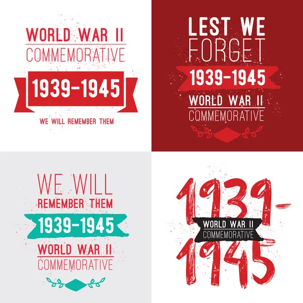 Giornata commemorativa della seconda guerra mondiale. Design vettoriale . — Vettoriale Stock