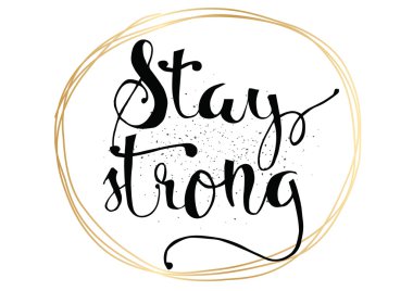 Güçlü yazıt kal. Hat sanatı ile tebrik kartı. Elle çizilmiş tasarım. Siyah ve beyaz.