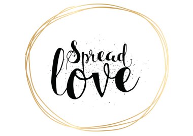 Aşk yazıt yayıldı. Hat sanatı ile tebrik kartı. Elle çizilmiş tasarım. Siyah ve beyaz.