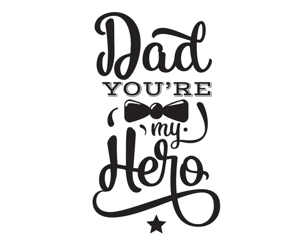 Happy fäder dag. Vector typografi. — Stock vektor