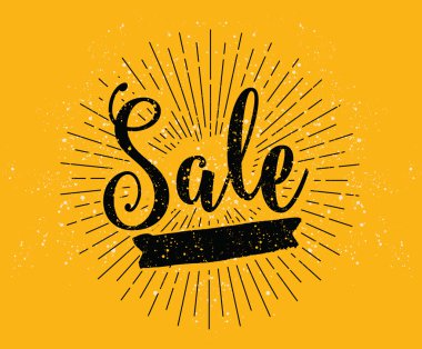 Satılık. Yazı çizilmiş. Vektör tipografi.