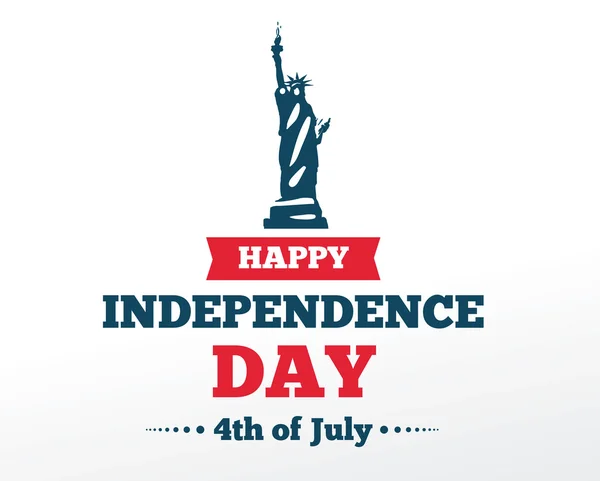 Július negyedik, üdvözlés Egyesült jelzik a függetlenség napja. — Stock Vector