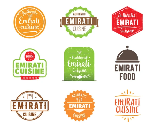 Etiqueta vectorial cocina Emirati — Vector de stock