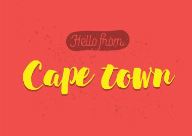 Cape town, Güney Afrika'dan merhaba. Tebrik kartı.