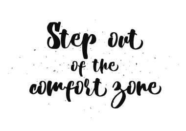 İlham verici yazıt. Hat sanatı ile tebrik kartı. Elle çizilmiş tasarım. Siyah ve beyaz.