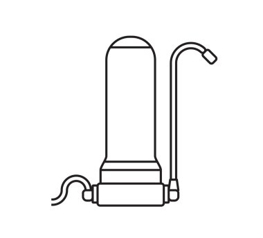 Su filtre izole simgesi