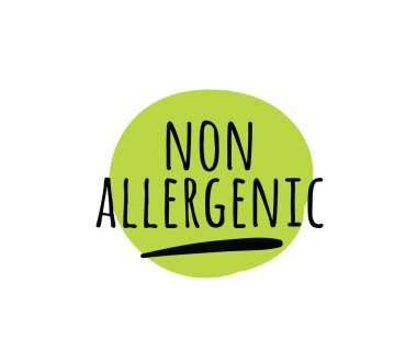 Allergens free, non allergenic vector labels. clipart