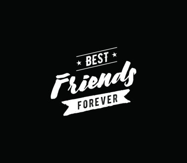 Mutlu dostluk günü vektör Tipografik Tasarım.