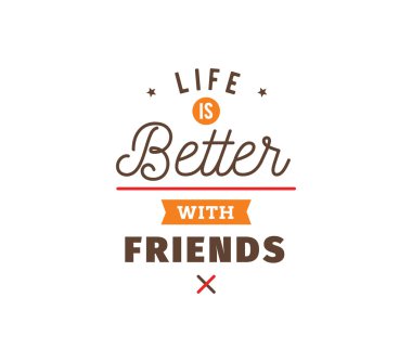 Mutlu dostluk günü vektör Tipografik Tasarım.