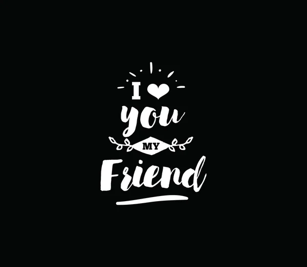 Happy Friendship day vecteur typographique design . — Image vectorielle