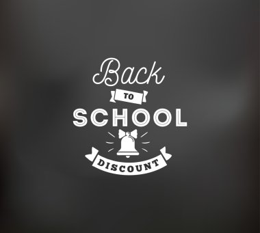 Okuluna geri dön tipografik etiketleri ayarla.