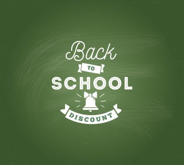 Okuluna geri dön tipografik etiketleri ayarla.