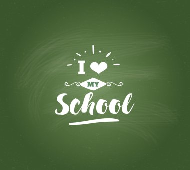 Okuluna geri dön tipografik etiketleri ayarla.