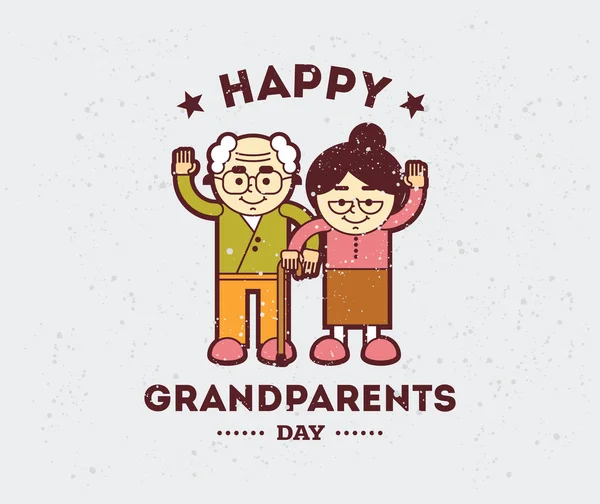 Gelukkige grootouders dag — Stockvector