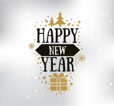 Mutlu yeni yıl baskı tasarım