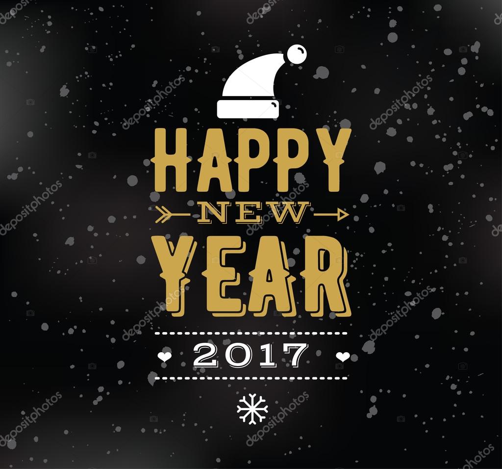 Happy New Year Typographic Design Stock Vector Image By C Pa3