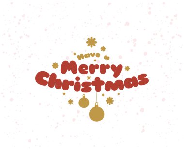 Neşeli Noel tipografik Amblemler ayarla.