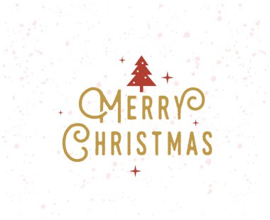 Neşeli Noel tipografik Amblemler ayarla.