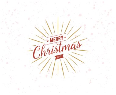 Neşeli Noel tipografik Amblemler ayarla.