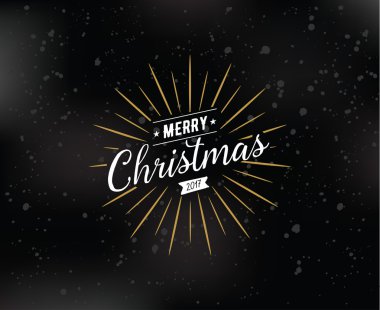 Neşeli Noel tipografik Amblemler ayarla.