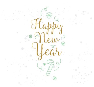 Mutlu yeni yıl baskı tasarım