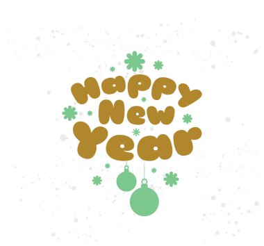 Mutlu yeni yıl baskı tasarım