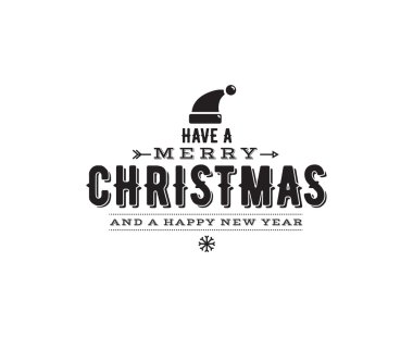 Neşeli Noel tipografik Amblemler ayarla.