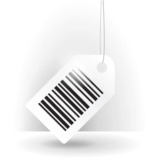 Barcode label with thread — Stock Vector